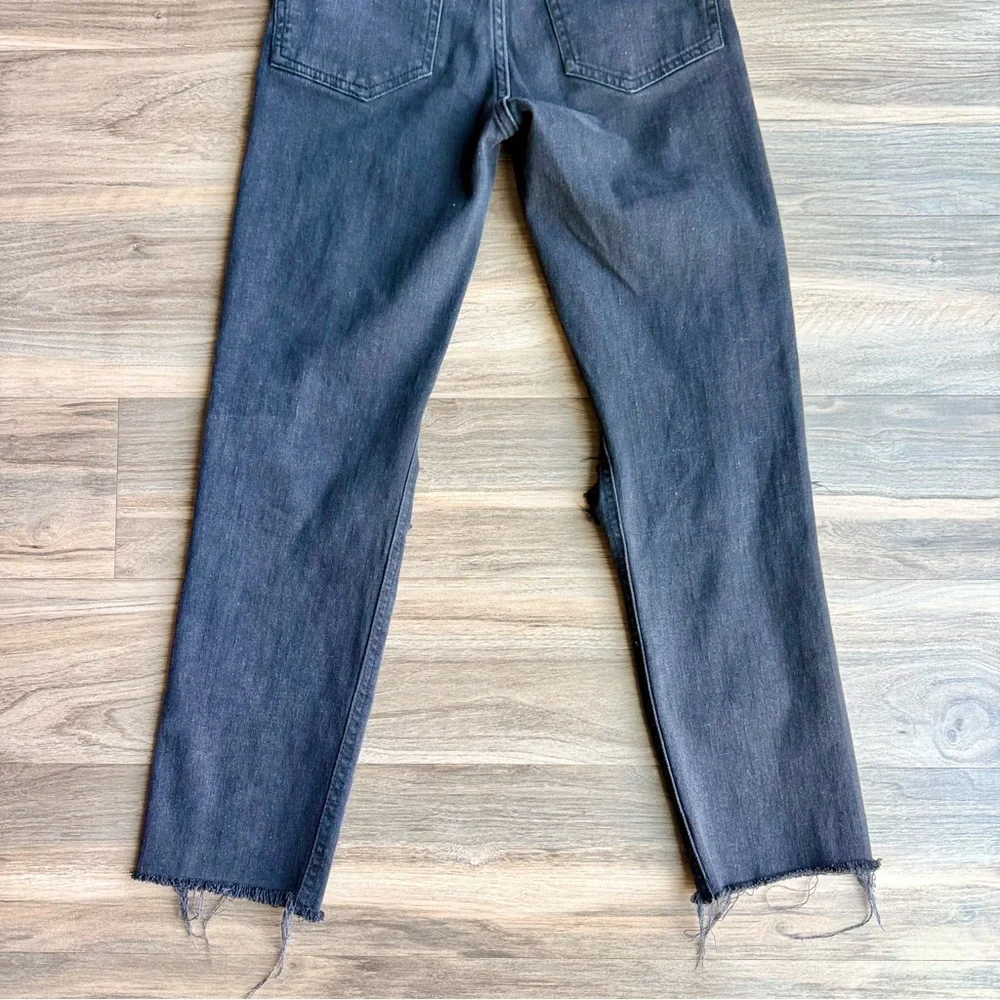 Wild Fable Size 00 High‎ Rise Distressed Straight Leg Jeans Black